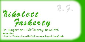 nikolett faskerty business card